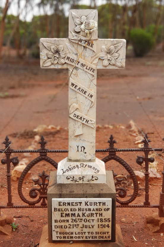 This is a photograph of the Memorial stone for Ernest KURTH