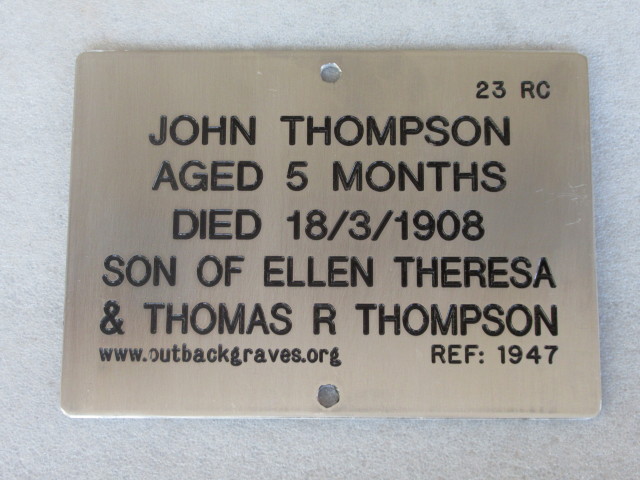 This is a photograph of plaque number 1947 for JOHN THOMPSON at KOOKYNIE