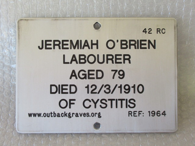 This is a photograph of plaque number 1964 for JEREMIAH OBRIEN at KOOKYNIE