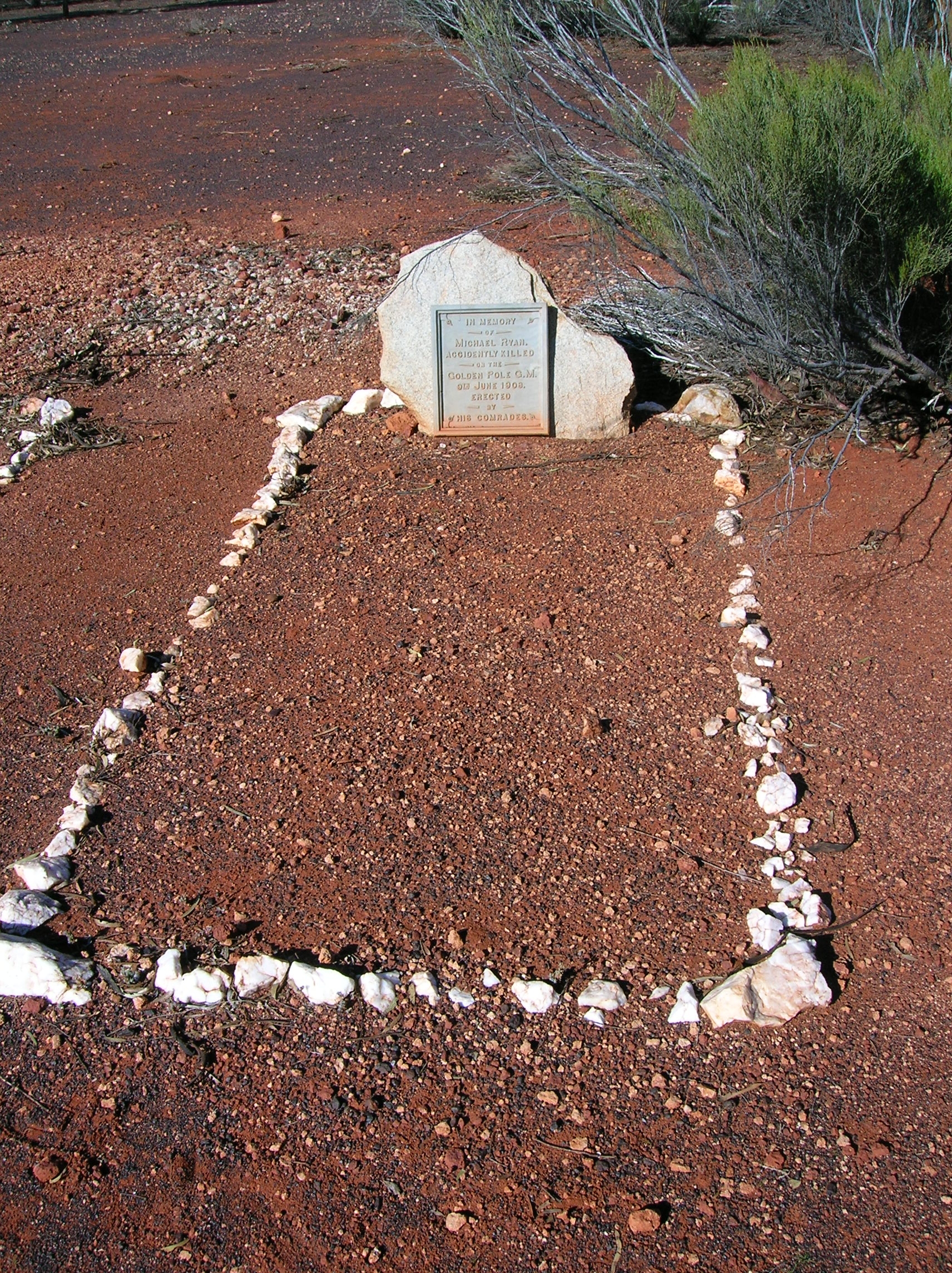 This is a photograph of the grave of Michael RYAN